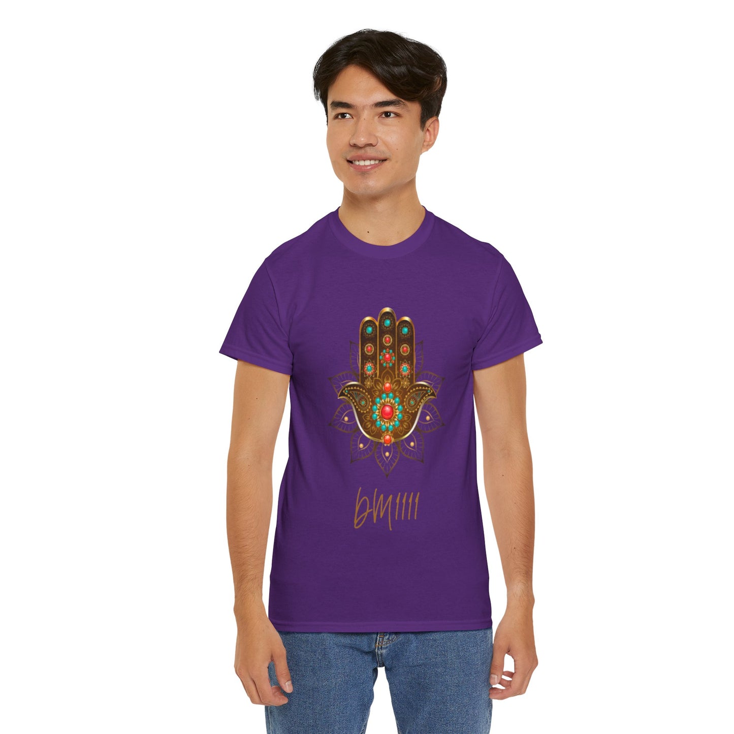 Gold Hamsa Hand DM1111 Unisex Heavy Cotton Tee