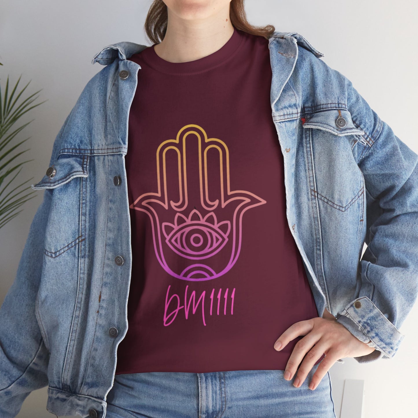 Multi Color Hamsa Hand DM1111 Unisex Heavy Cotton Tee