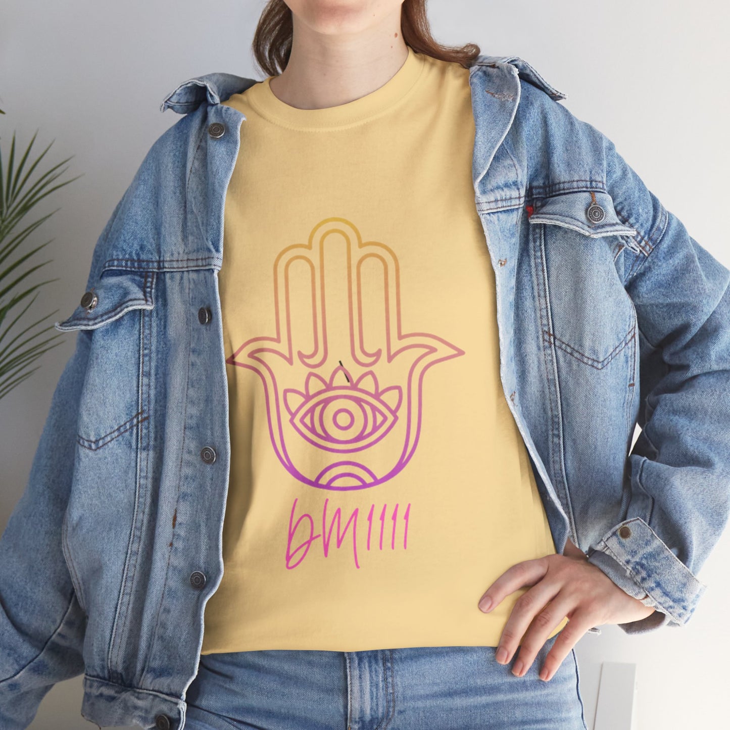 Multi Color Hamsa Hand DM1111 Unisex Heavy Cotton Tee