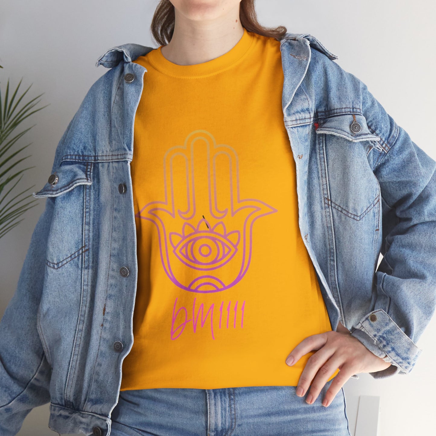 Multi Color Hamsa Hand DM1111 Unisex Heavy Cotton Tee