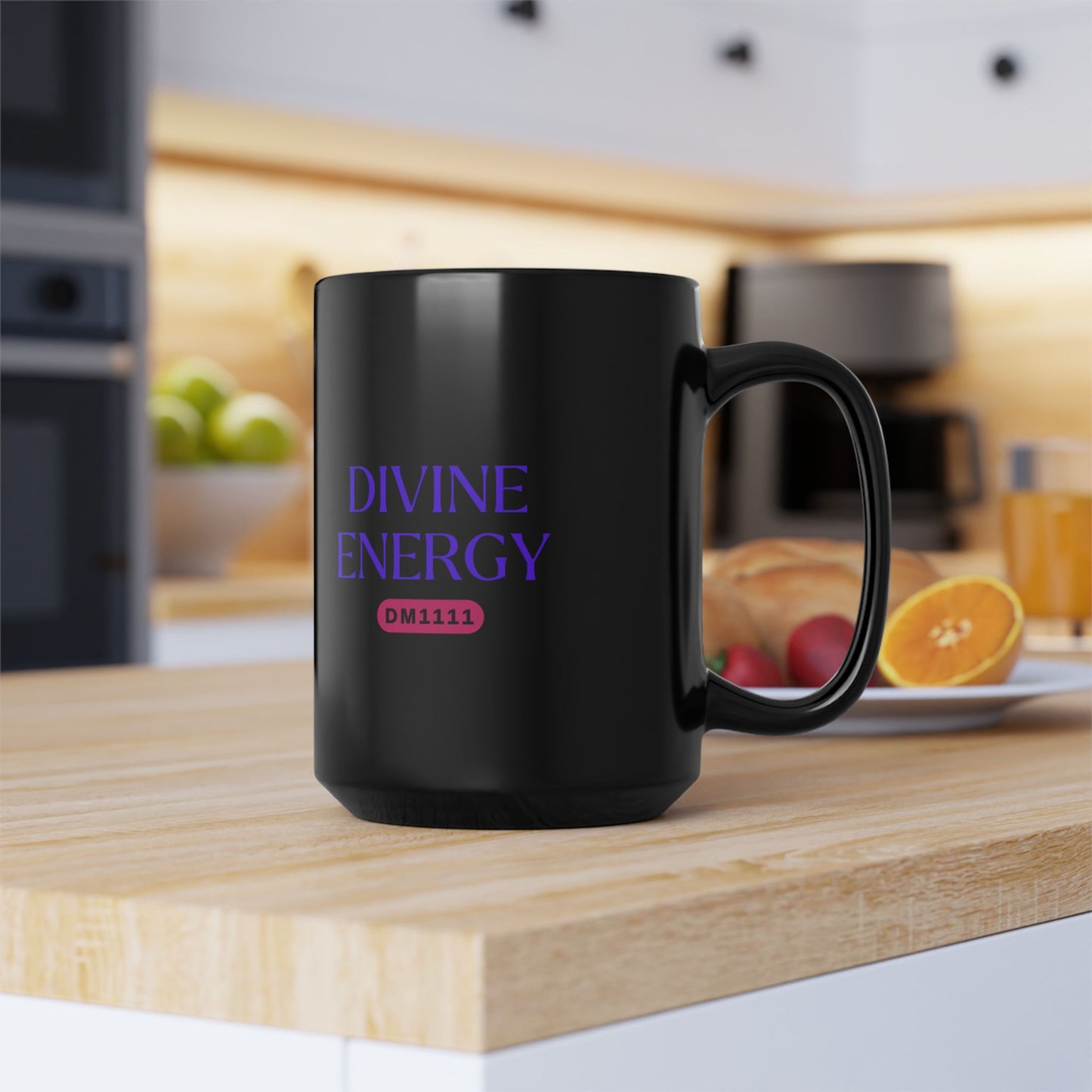 DIVINE ENERGY DM1111 Black Mug (11oz, 15oz)