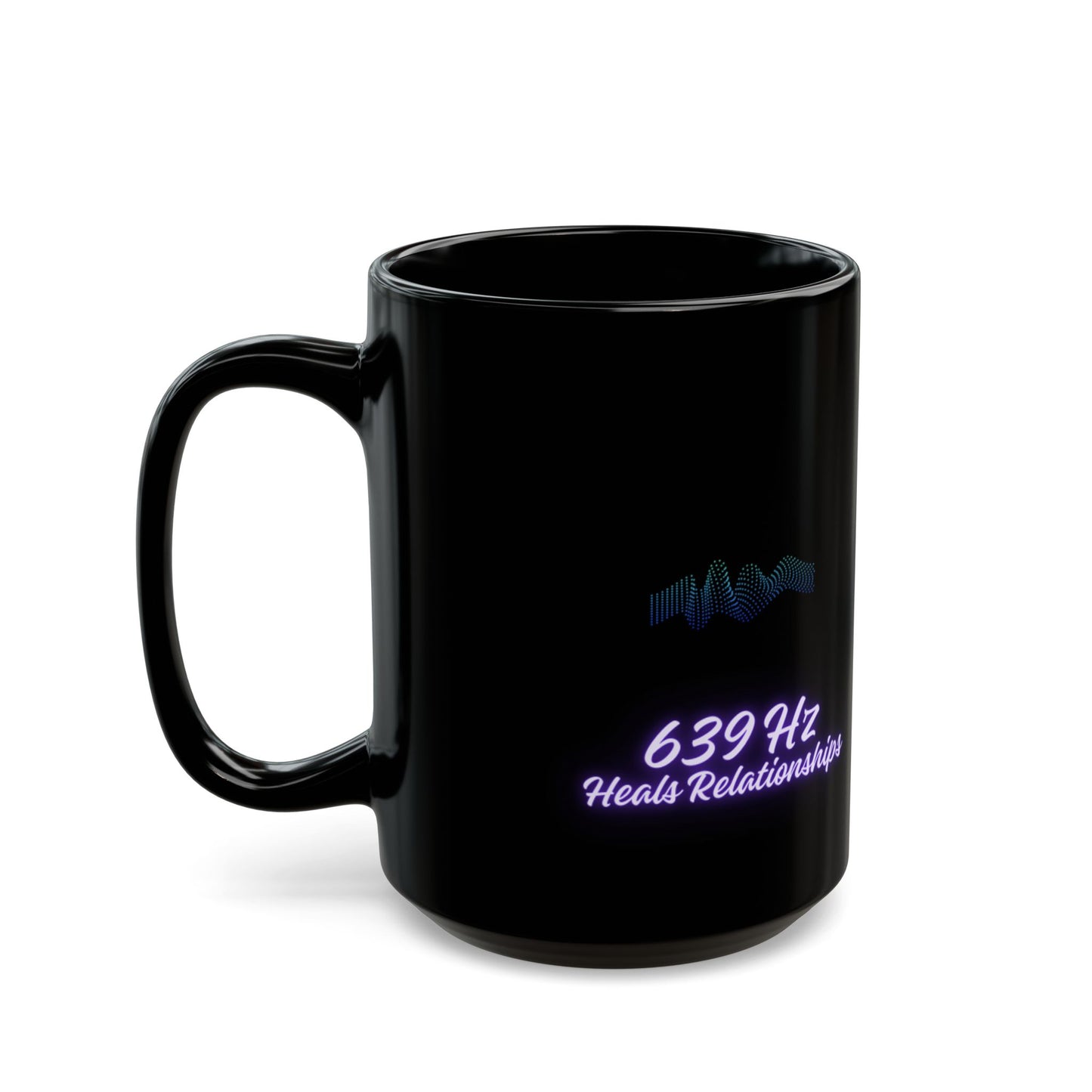 639 Hz Frequency DM1111 Black Mug (11oz, 15oz)