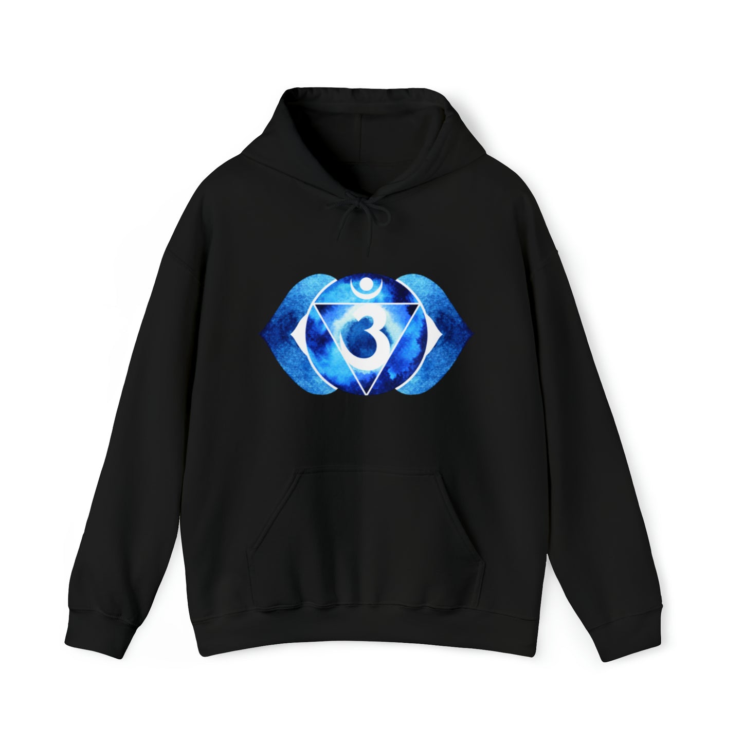 DM1111 Blue Third Eye Chakra Themed Unisex Heavy Blend™ Hooded Sweatshirt