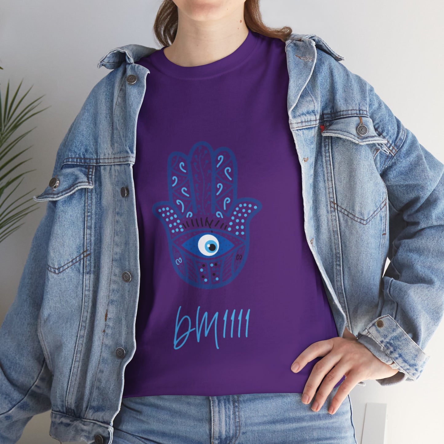 Blue Hamsa Hands DM1111 Unisex Heavy Cotton Tee