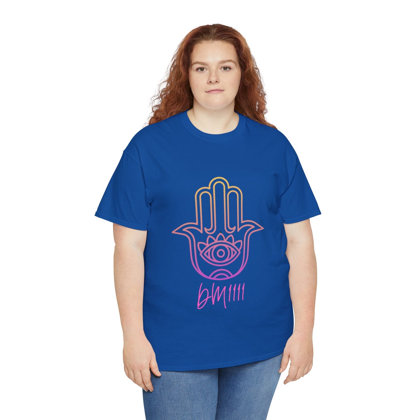 Multi Color Hamsa Hand DM1111 Unisex Heavy Cotton Tee