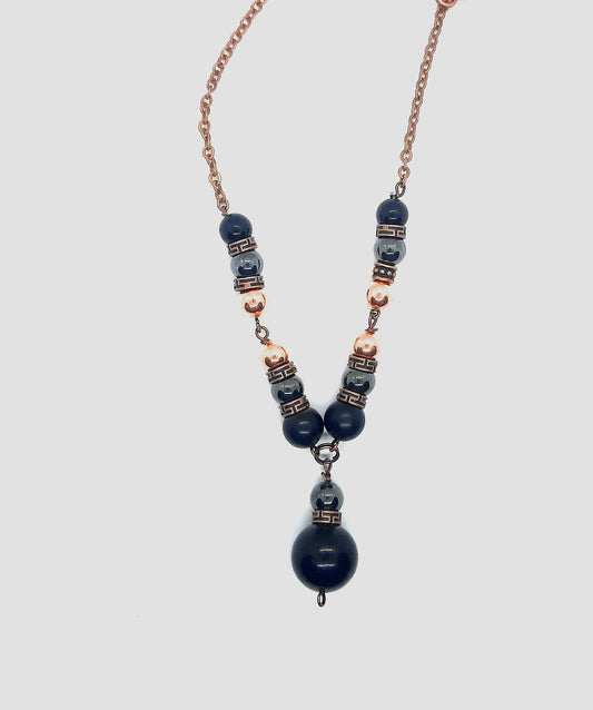 Power Necklace - Shungite, Hematite, Black Tourmaline & Copper EMF 5G