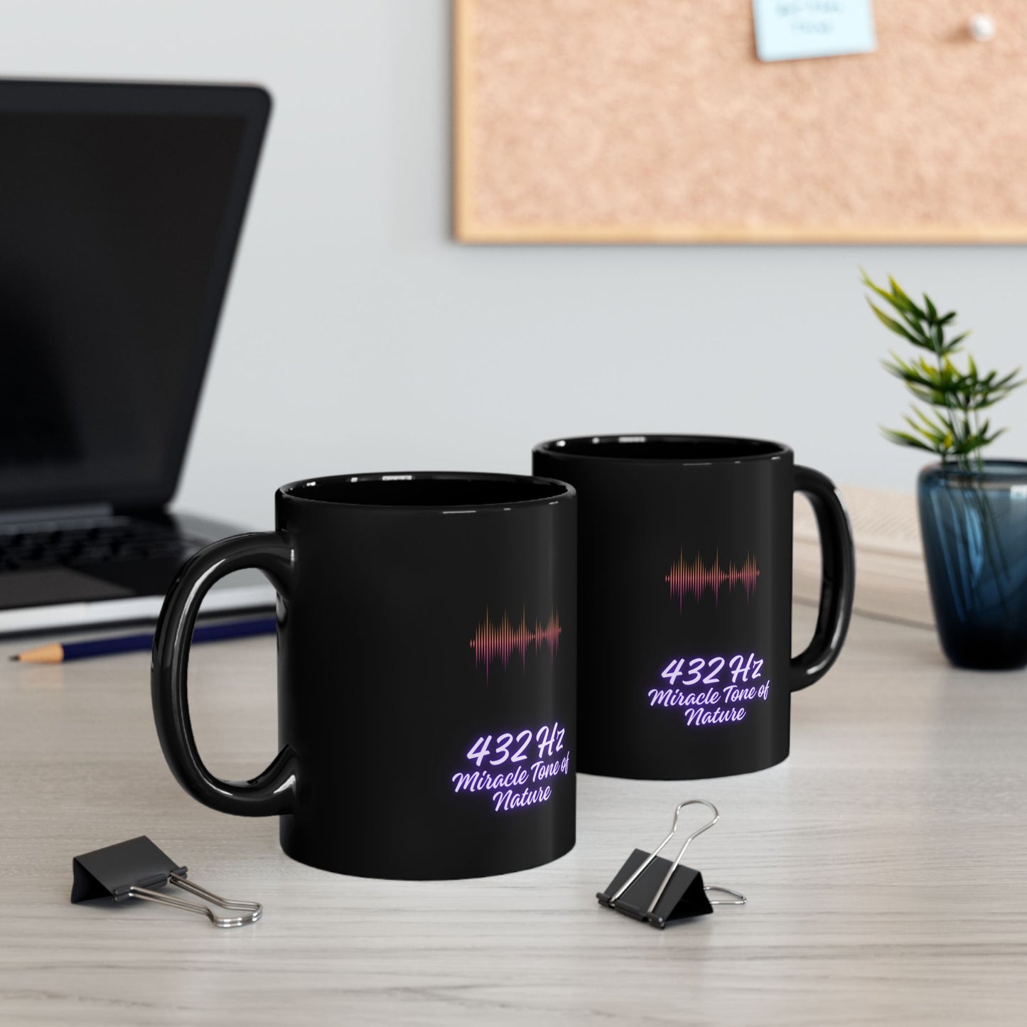 432 Hz Frequency DM1111 Black Mug (11oz, 15oz)