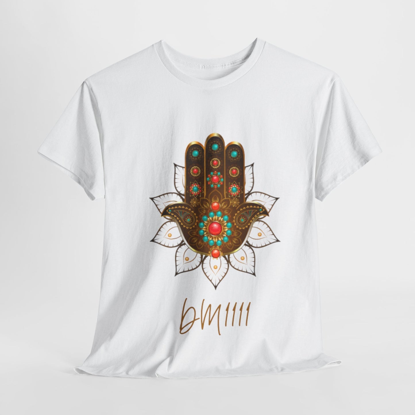 Gold Hamsa Hand DM1111 Unisex Heavy Cotton Tee