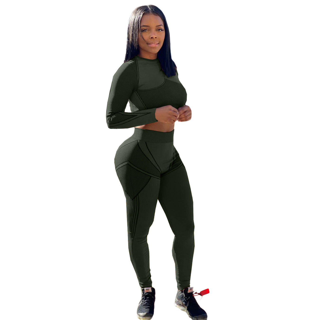 Slim Fit Yoga Exercise Suit 2 Piece Set