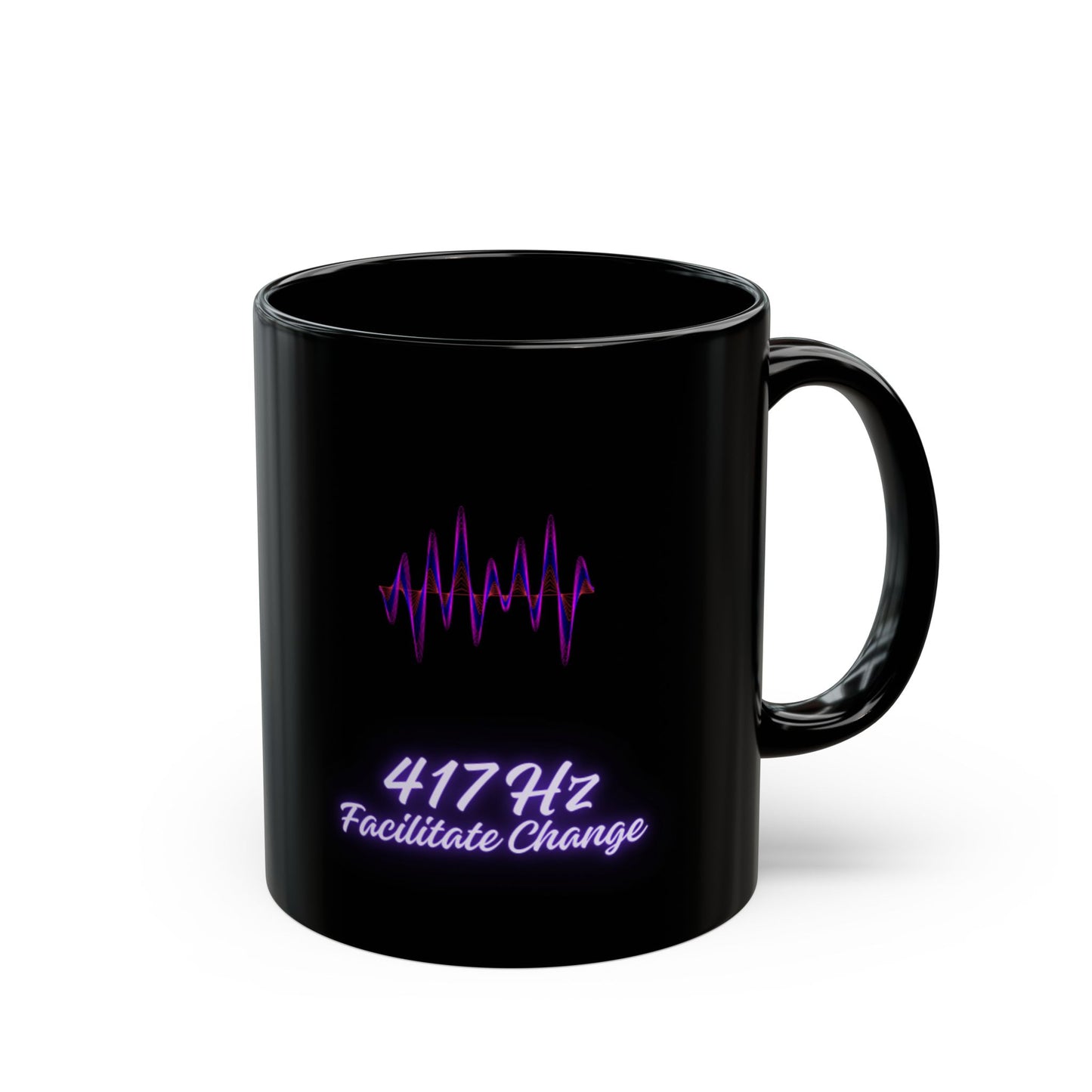 417 Hz Frequency DM1111 Black Mug (11oz, 15oz)