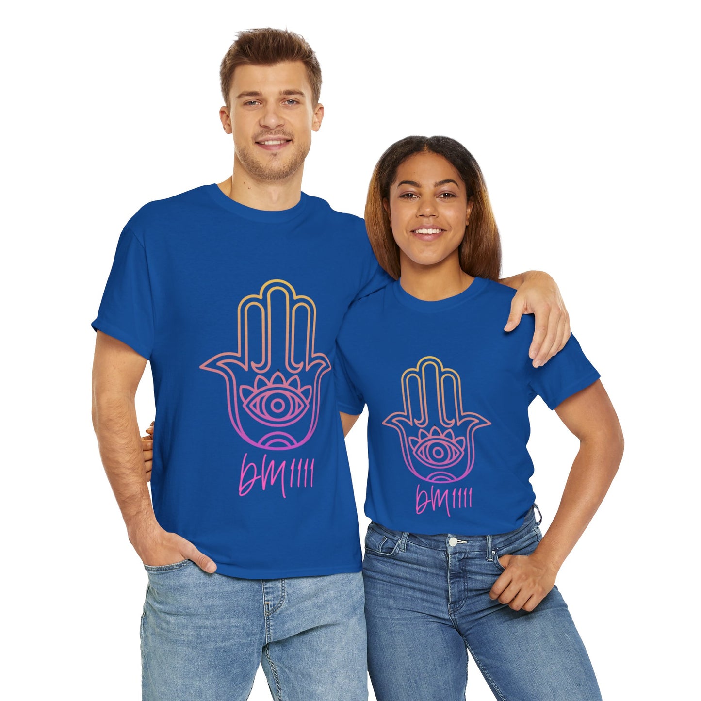 Multi Color Hamsa Hand DM1111 Unisex Heavy Cotton Tee