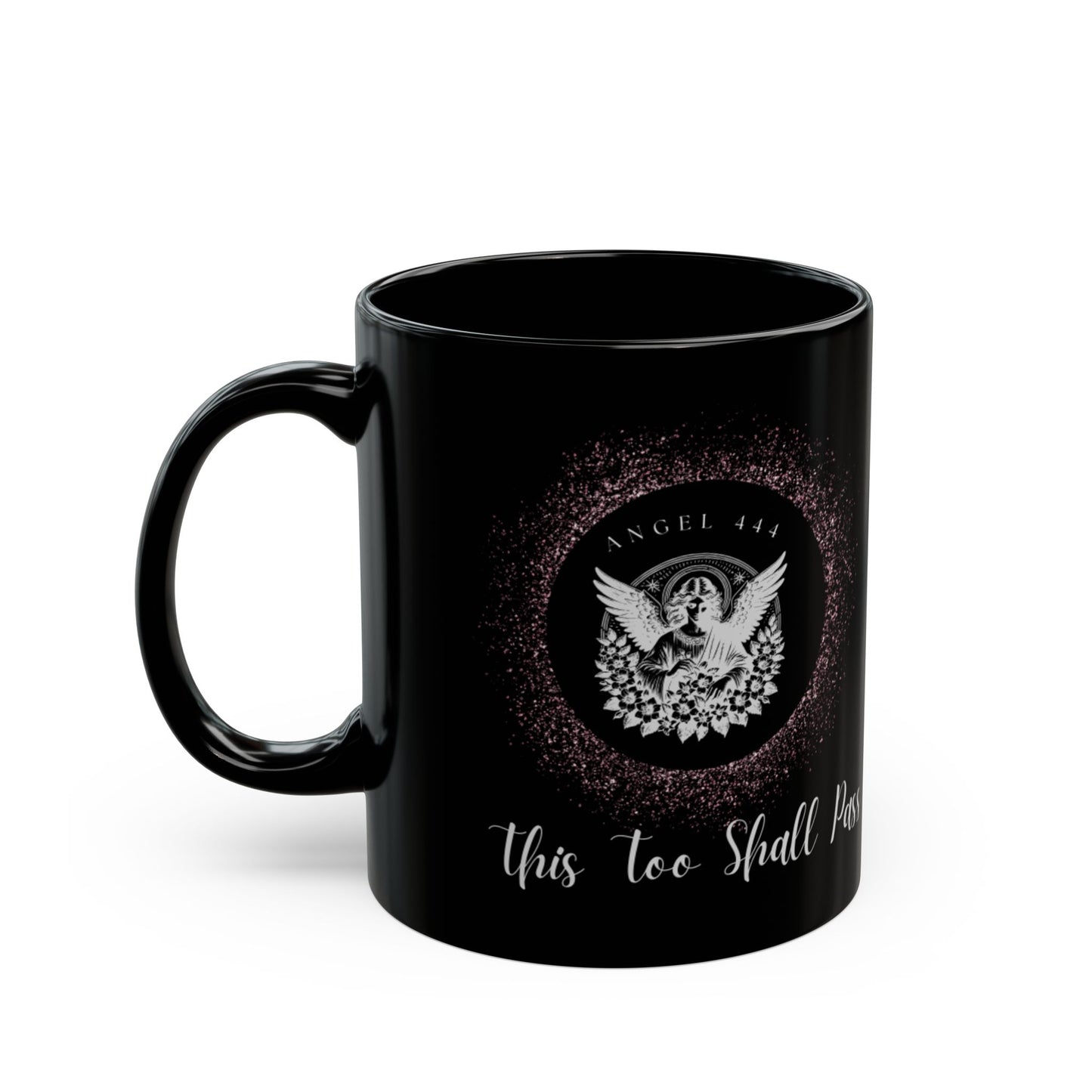 Angel 444 DM1111 Black Mug (11oz, 15oz)