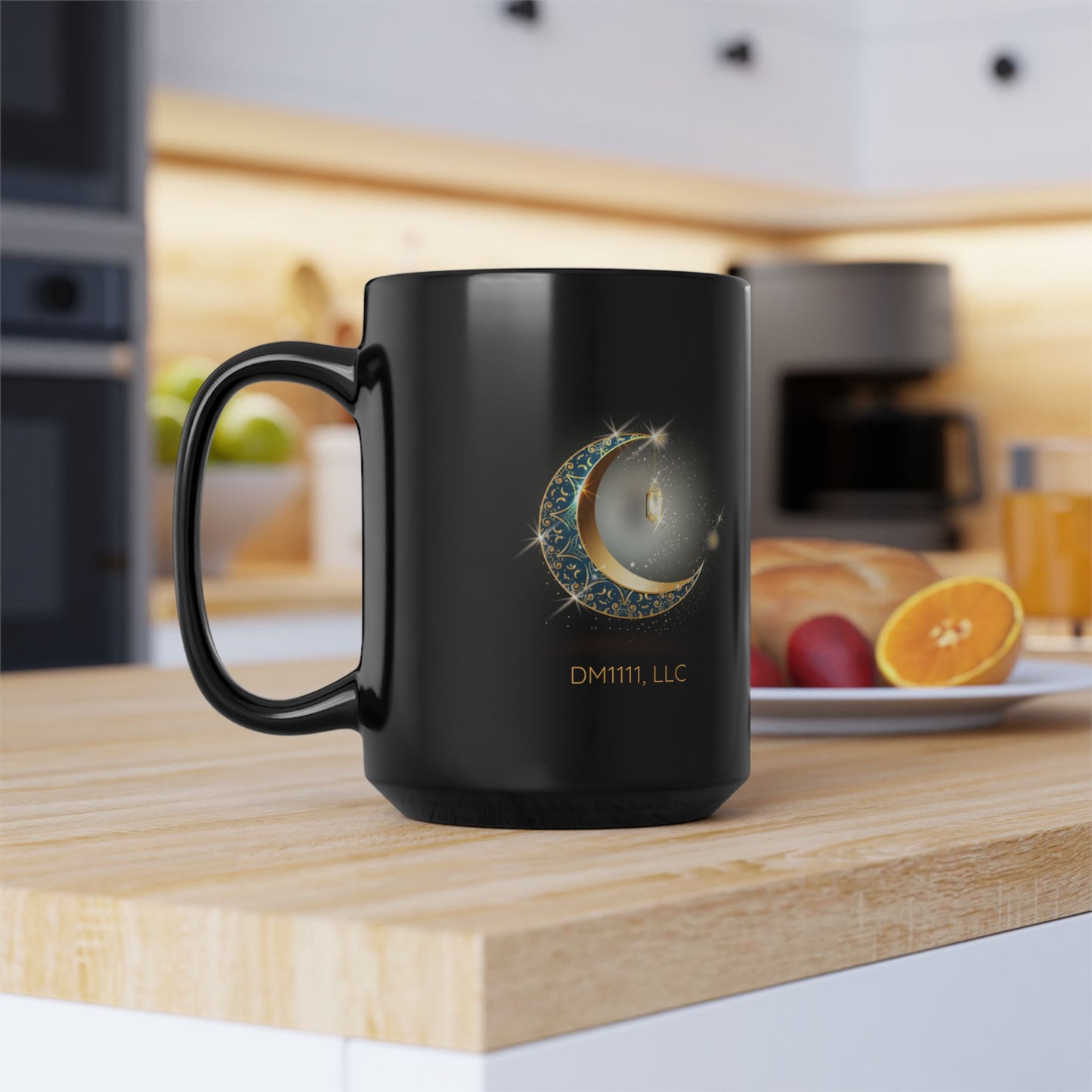 Crescent Moon DM1111 Black Mug (11oz, 15oz)