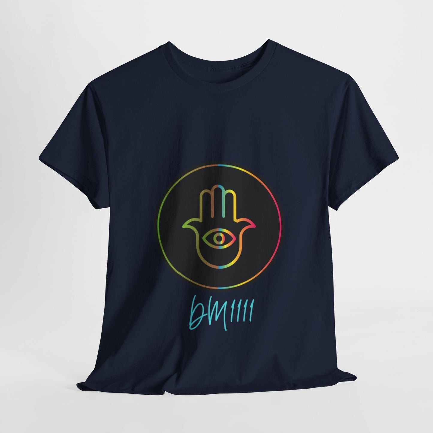 Rainbow Hamsa Hand DM1111 Unisex Heavy Cotton Tee