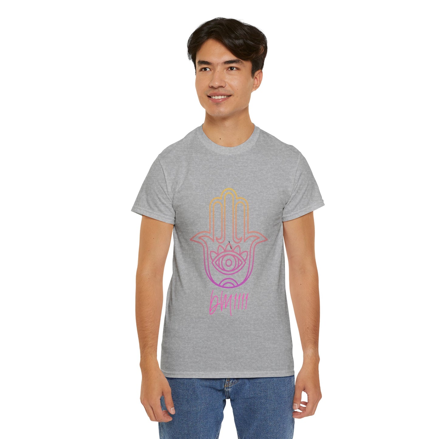 Multi Color Hamsa Hand DM1111 Unisex Heavy Cotton Tee