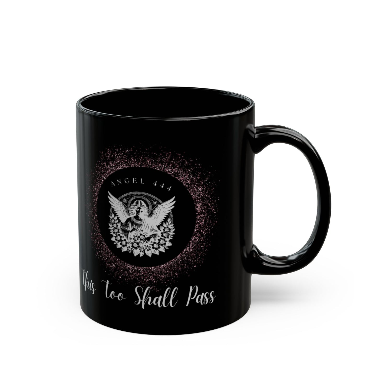 Angel 444 DM1111 Black Mug (11oz, 15oz)