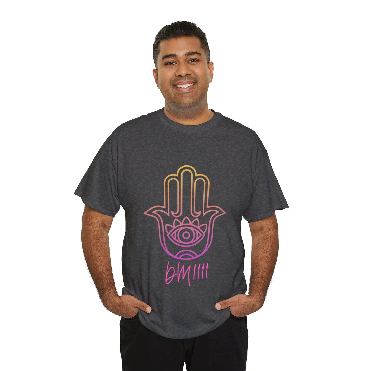 Multi Color Hamsa Hand DM1111 Unisex Heavy Cotton Tee