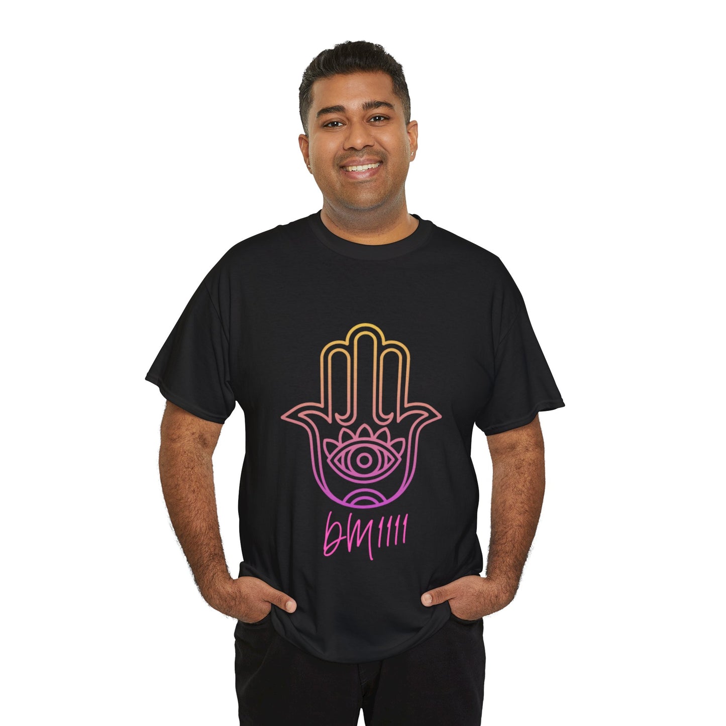 Multi Color Hamsa Hand DM1111 Unisex Heavy Cotton Tee