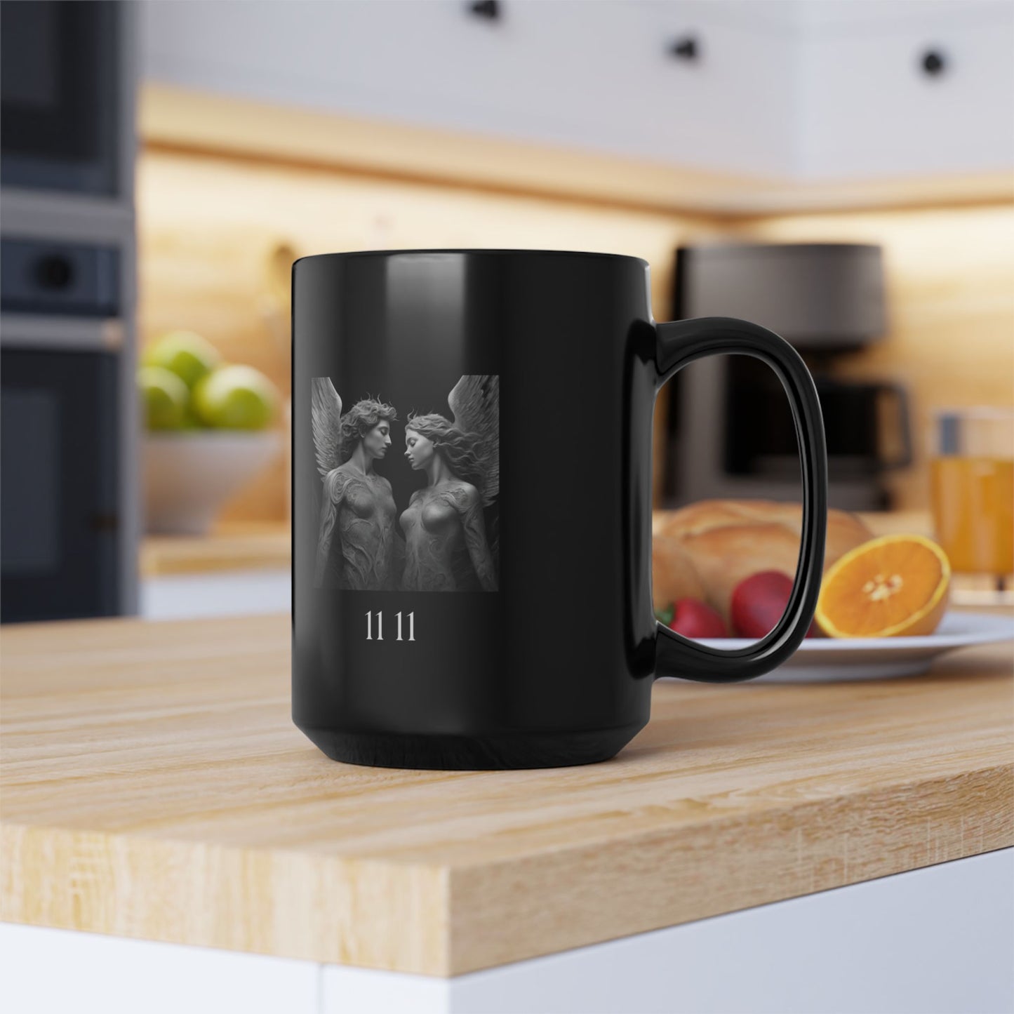 Angel 1111 Infinite Love DM1111 Black Mug (11oz, 15oz)