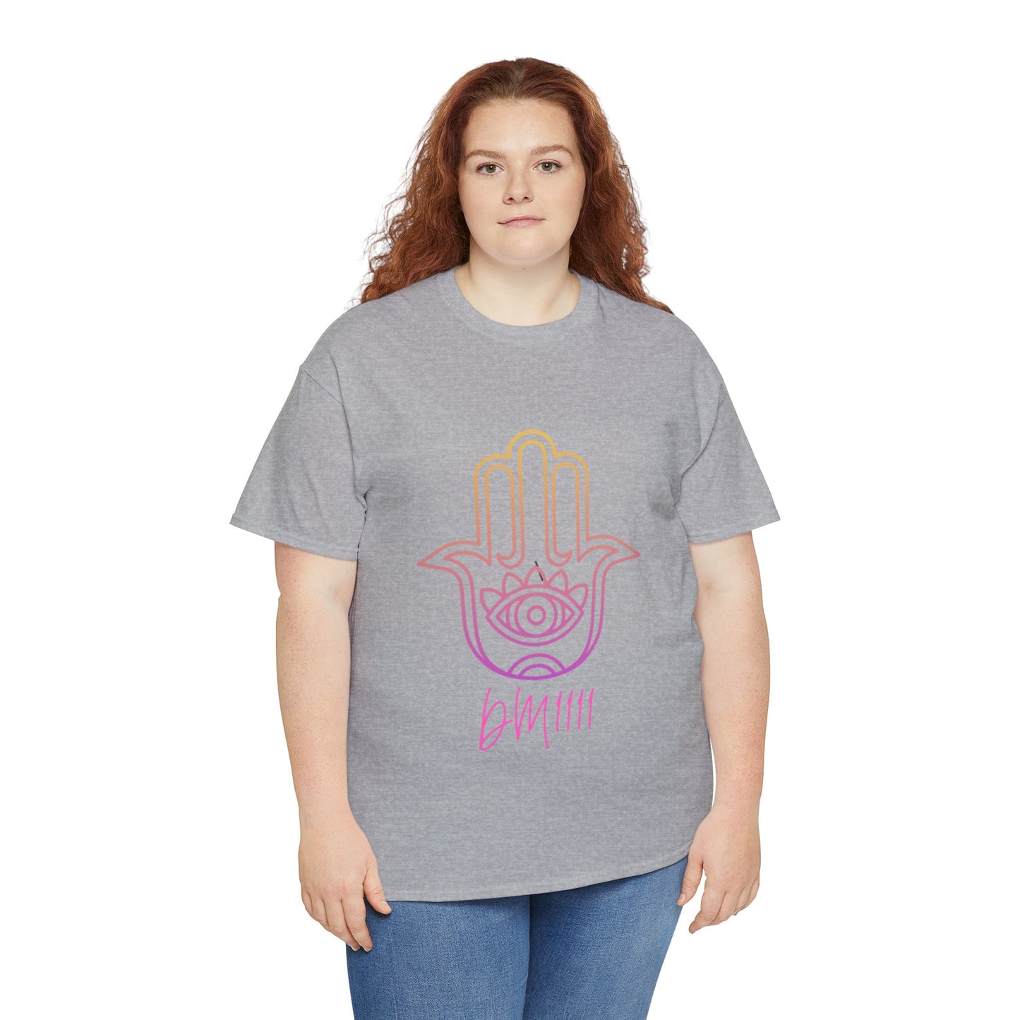 Multi Color Hamsa Hand DM1111 Unisex Heavy Cotton Tee