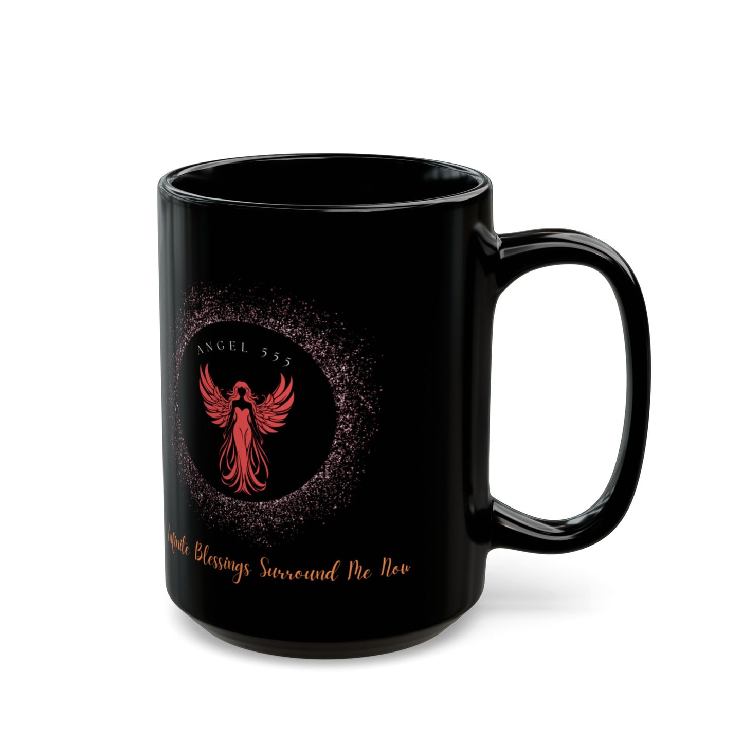 Angel 555 DM1111 Black Mug (11oz, 15oz)