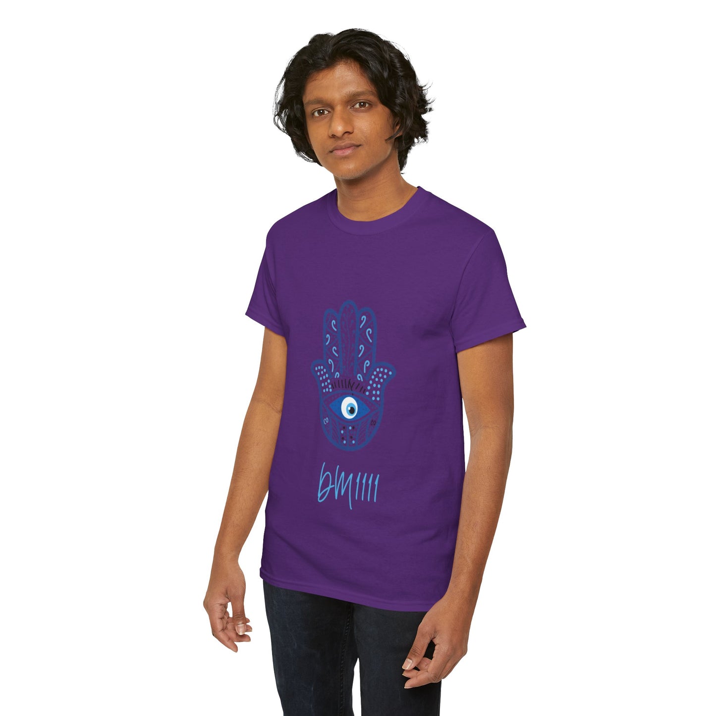 Blue Hamsa Hands DM1111 Unisex Heavy Cotton Tee