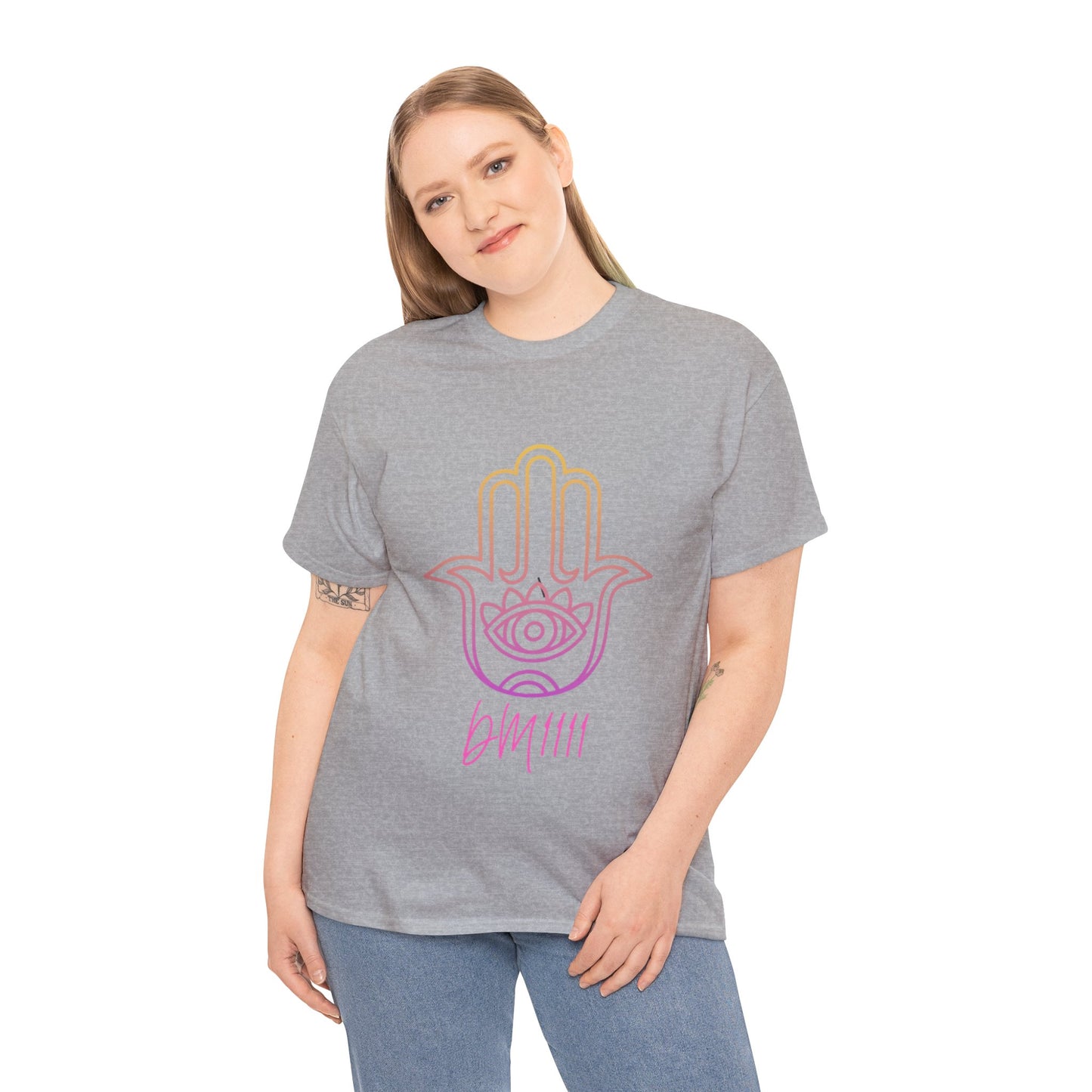 Multi Color Hamsa Hand DM1111 Unisex Heavy Cotton Tee