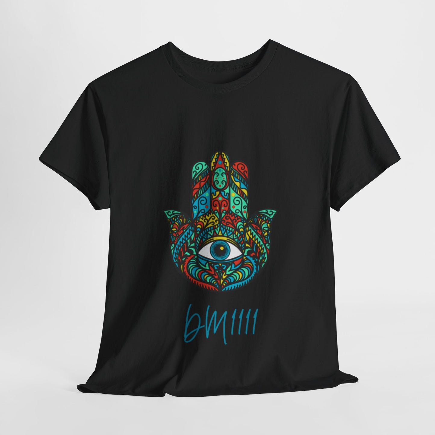 Green Hamsa Hand Eye DM1111 Unisex Heavy Cotton Tee