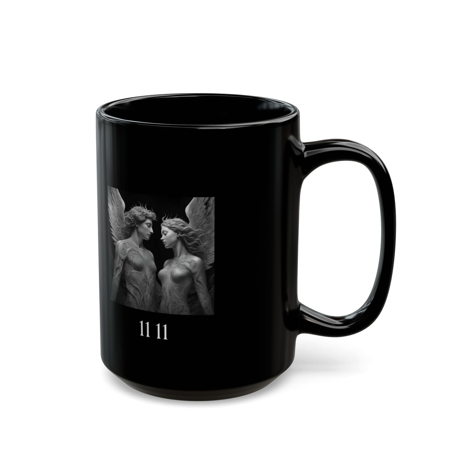 Angel 1111 Infinite Love DM1111 Black Mug (11oz, 15oz)