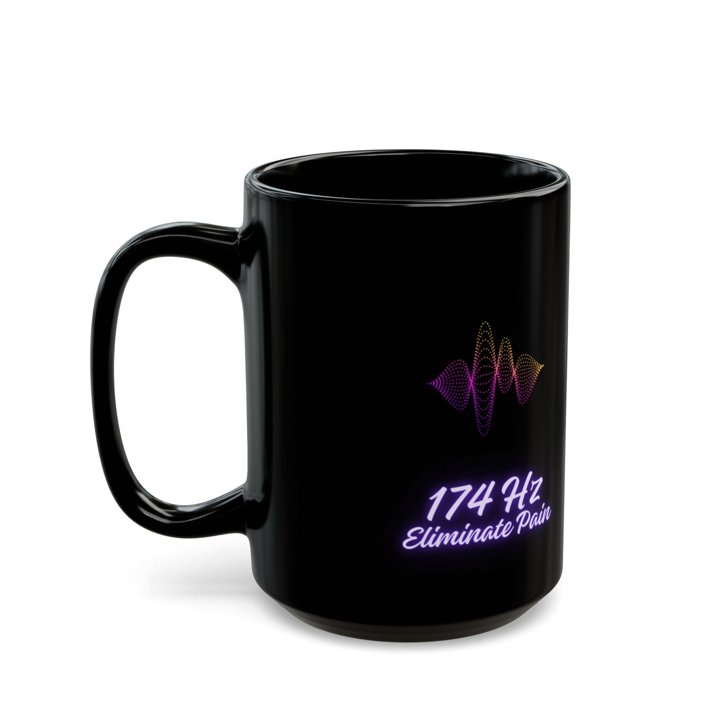 174 Hz Frequency DM1111 Black Mug (11oz, 15oz)