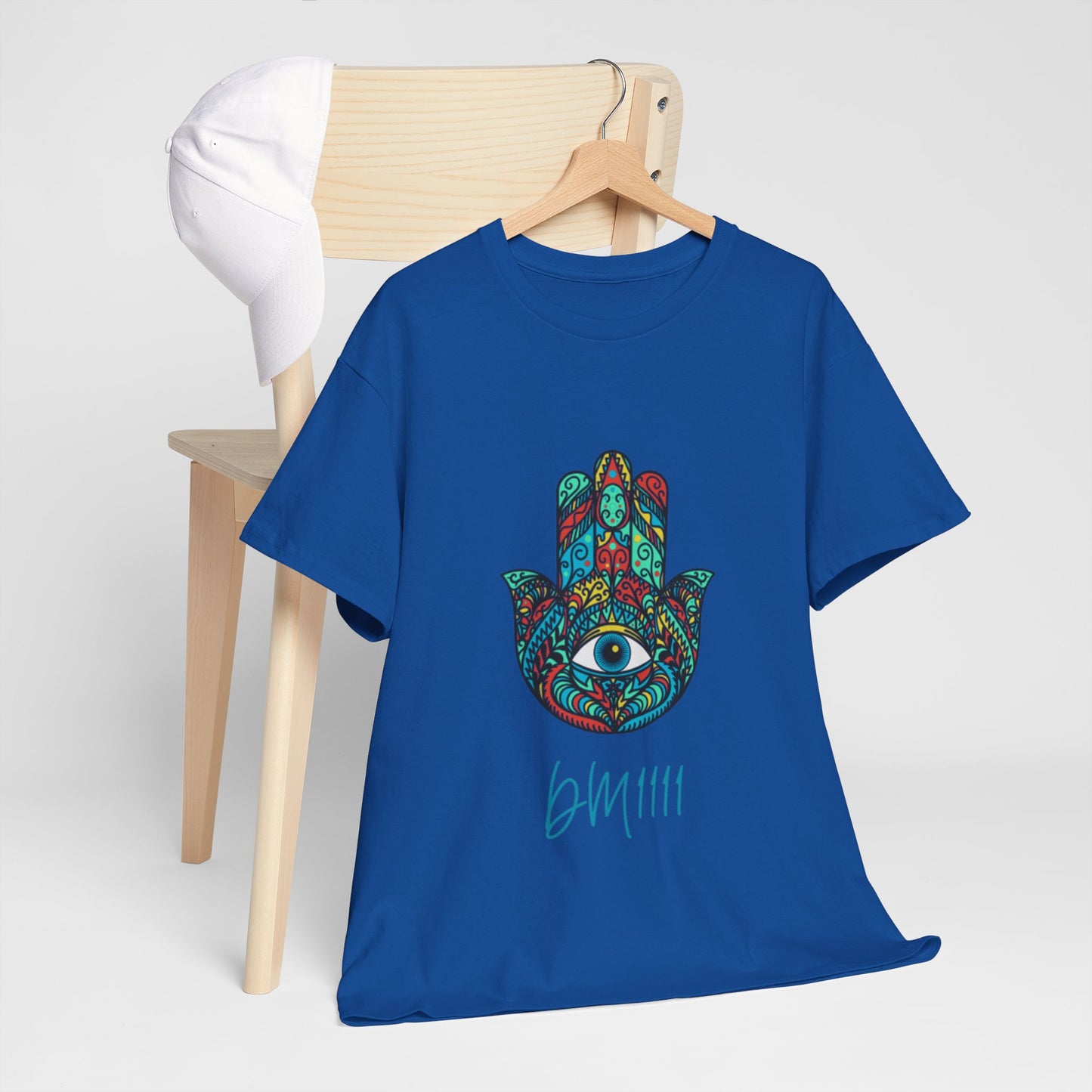 Green Hamsa Hand Eye DM1111 Unisex Heavy Cotton Tee