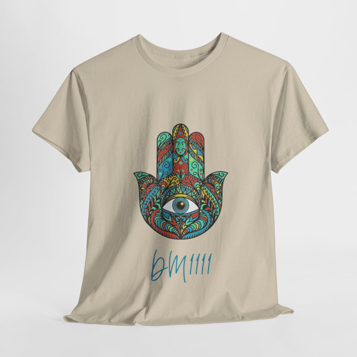 Green Hamsa Hand Eye DM1111 Unisex Heavy Cotton Tee