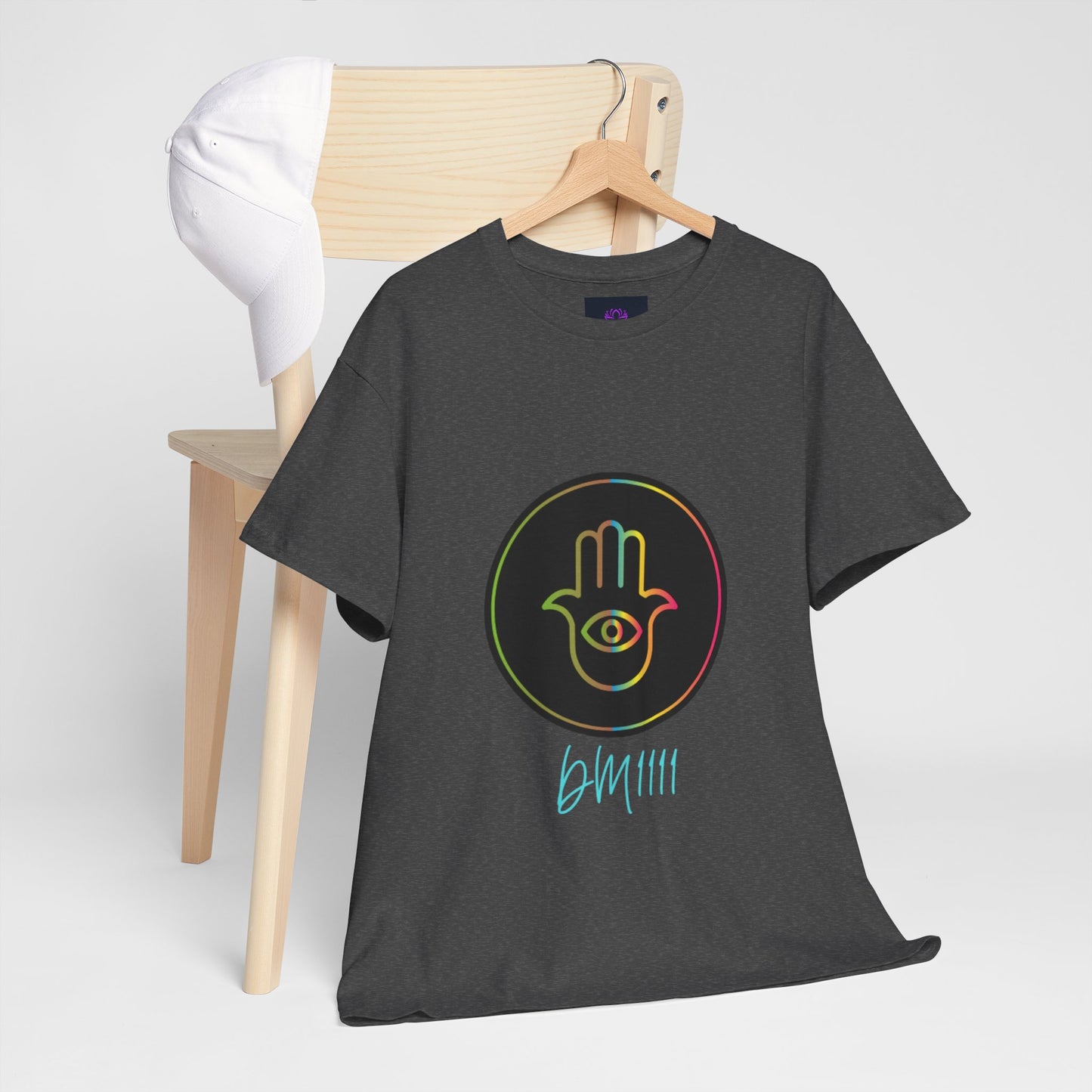 Rainbow Hamsa Hand DM1111 Unisex Heavy Cotton Tee