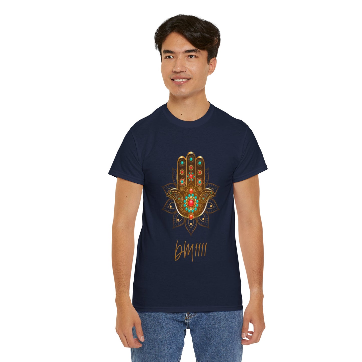 Gold Hamsa Hand DM1111 Unisex Heavy Cotton Tee