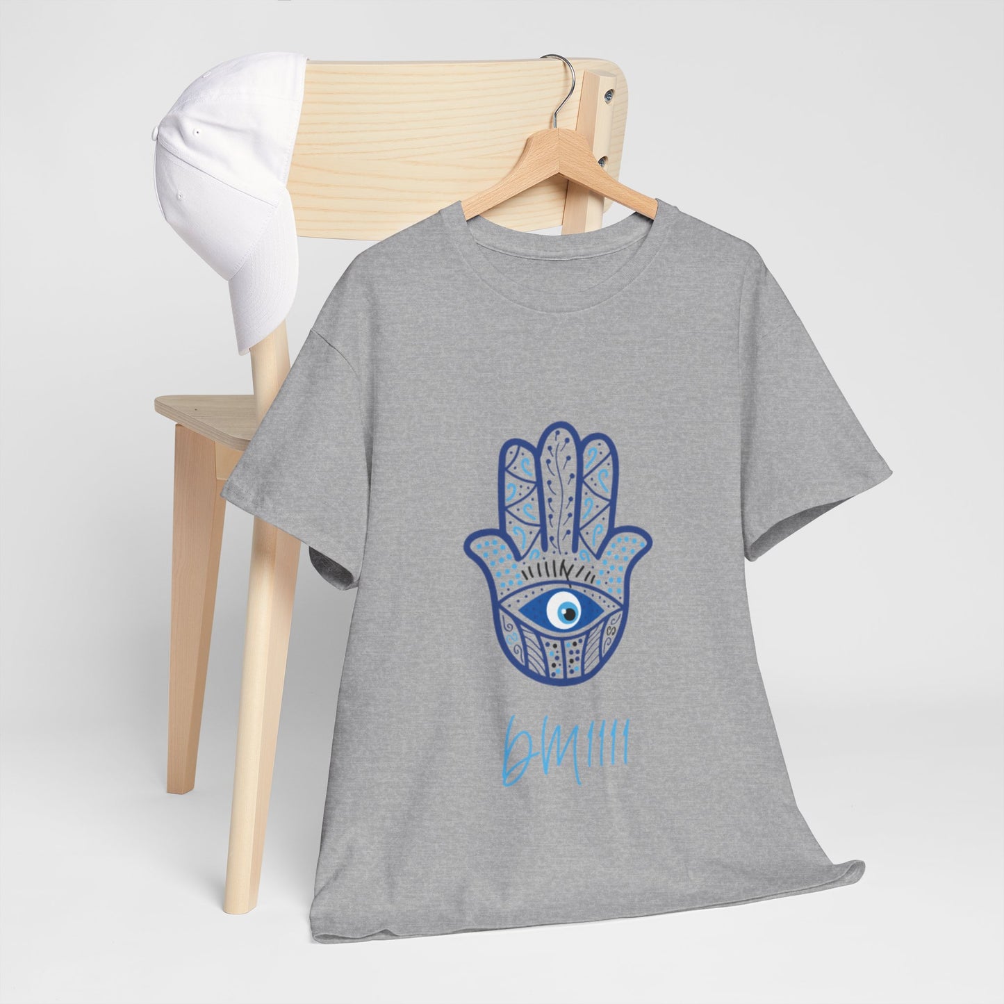 Blue Hamsa Hands DM1111 Unisex Heavy Cotton Tee