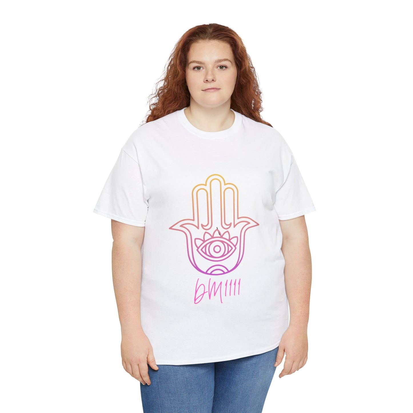 Multi Color Hamsa Hand DM1111 Unisex Heavy Cotton Tee