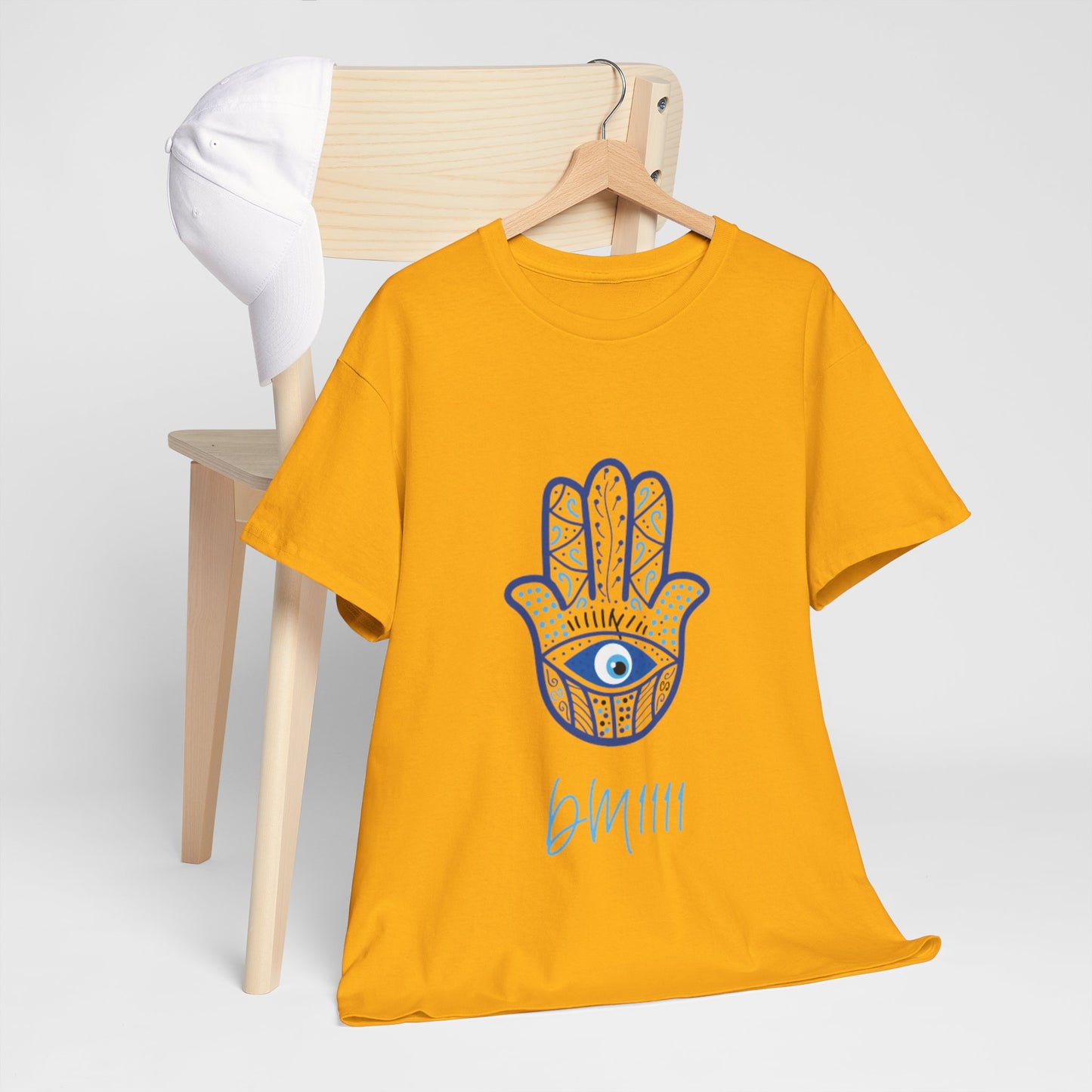 Blue Hamsa Hands DM1111 Unisex Heavy Cotton Tee