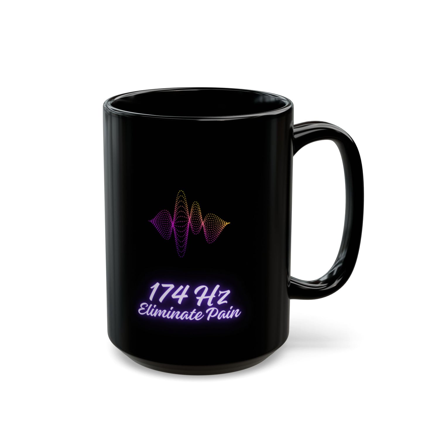 174 Hz Frequency DM1111 Black Mug (11oz, 15oz)