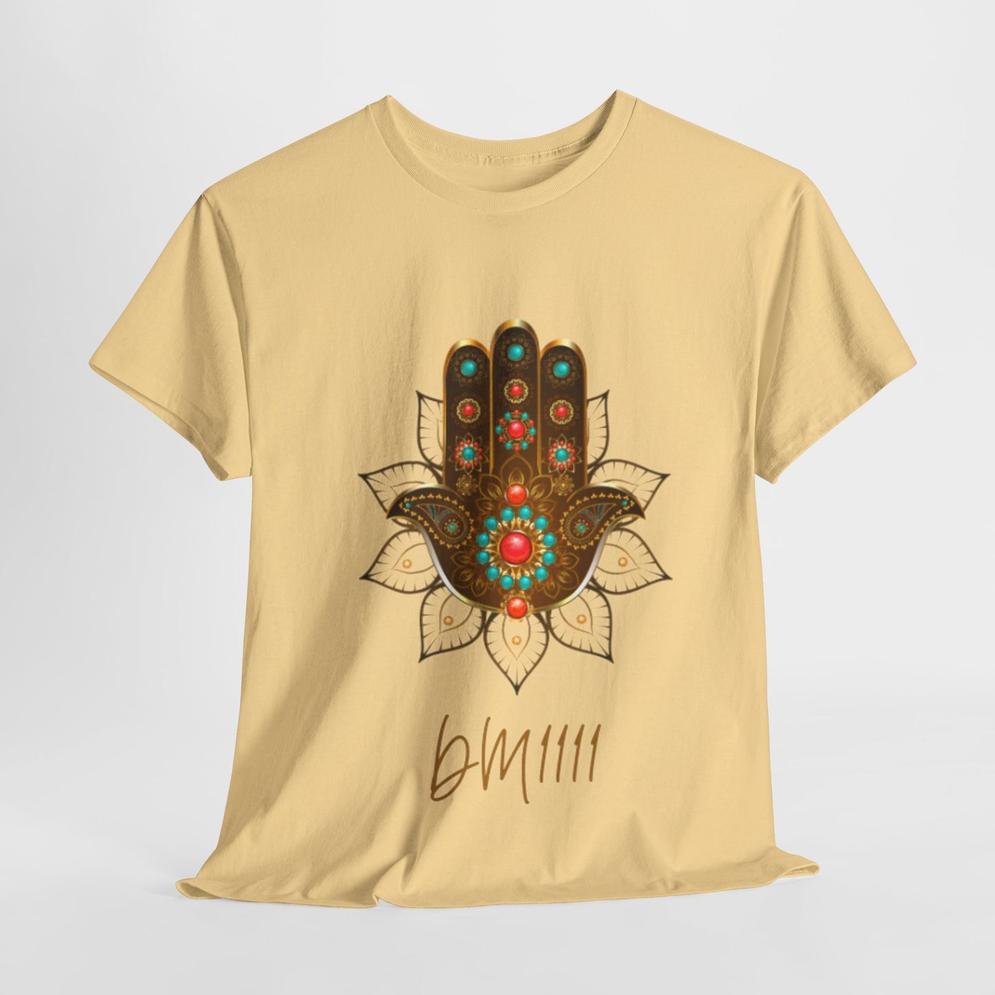 Gold Hamsa Hand DM1111 Unisex Heavy Cotton Tee