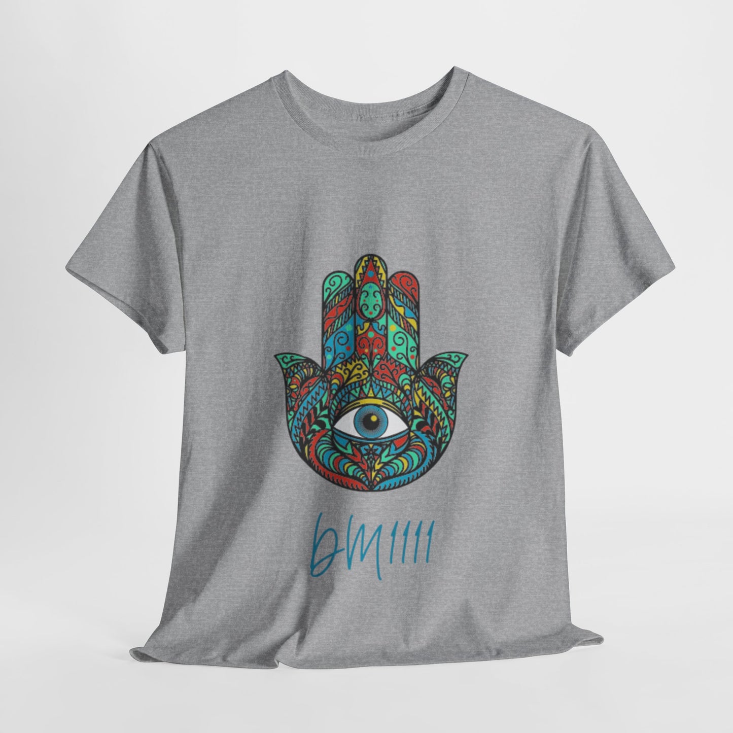 Green Hamsa Hand Eye DM1111 Unisex Heavy Cotton Tee