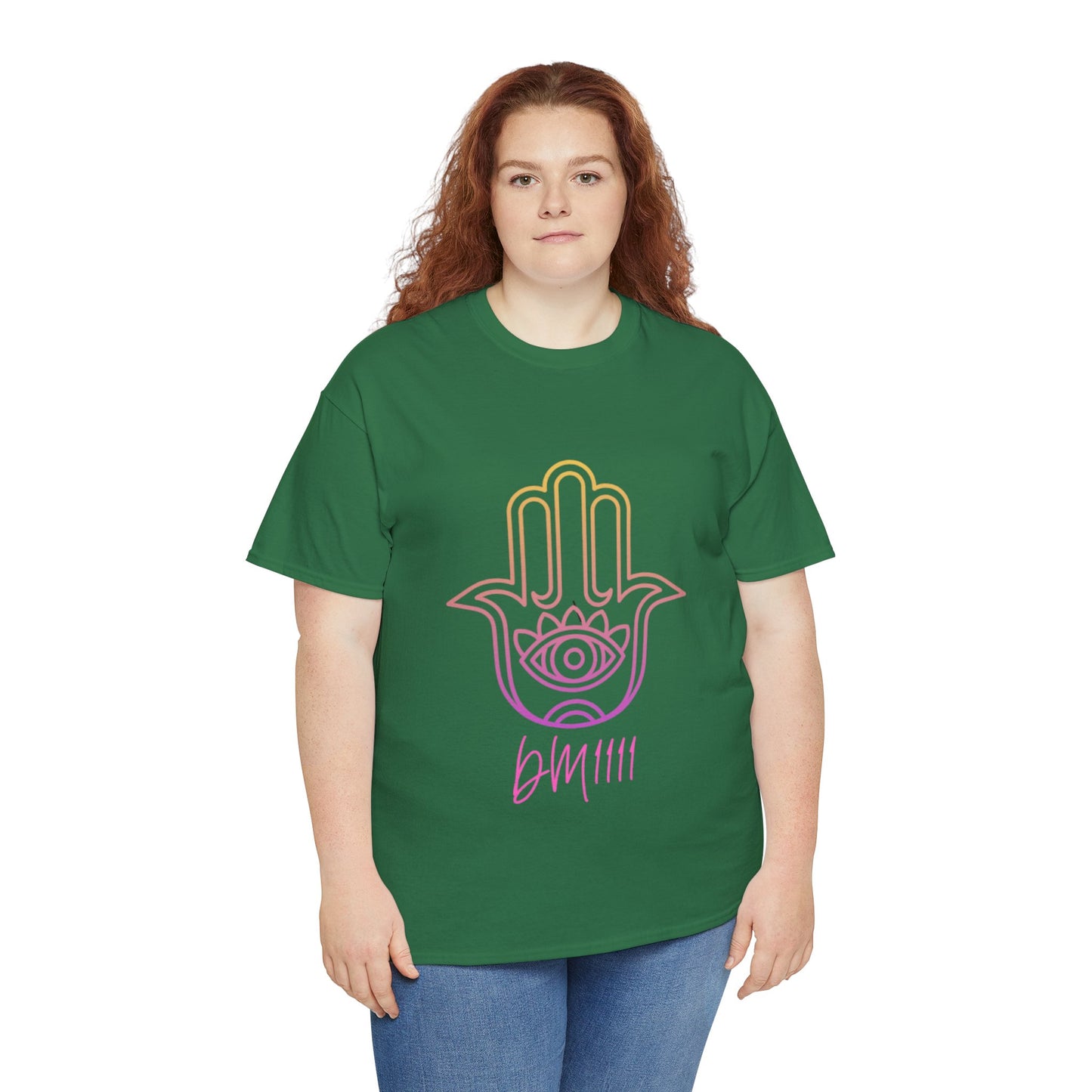 Multi Color Hamsa Hand DM1111 Unisex Heavy Cotton Tee