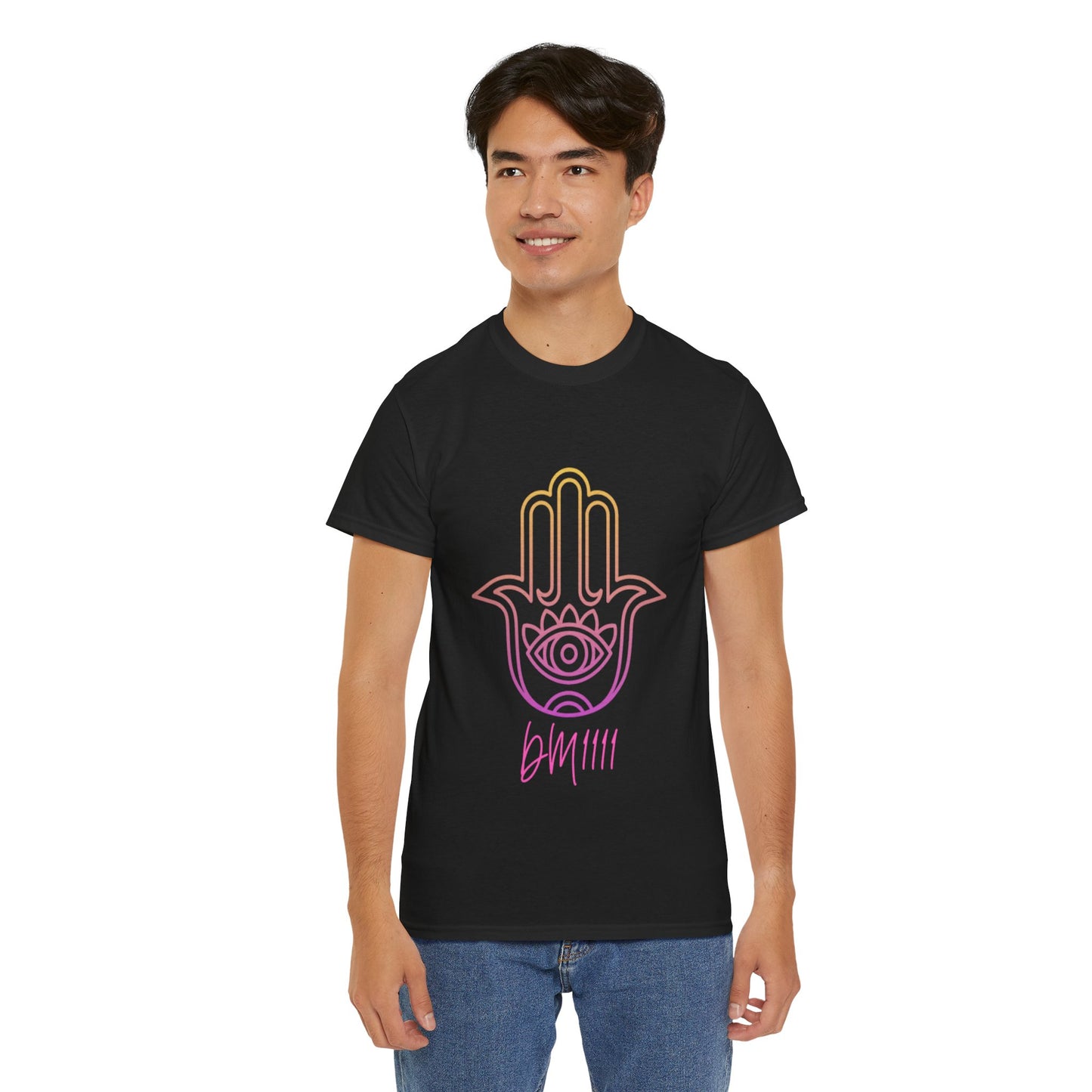 Multi Color Hamsa Hand DM1111 Unisex Heavy Cotton Tee