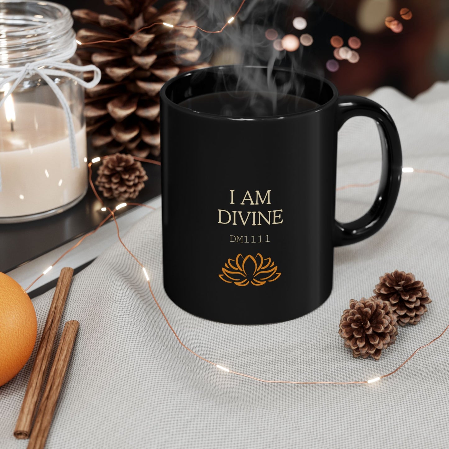 I AM DIVINE DM1111 Black Mug (11oz, 15oz)