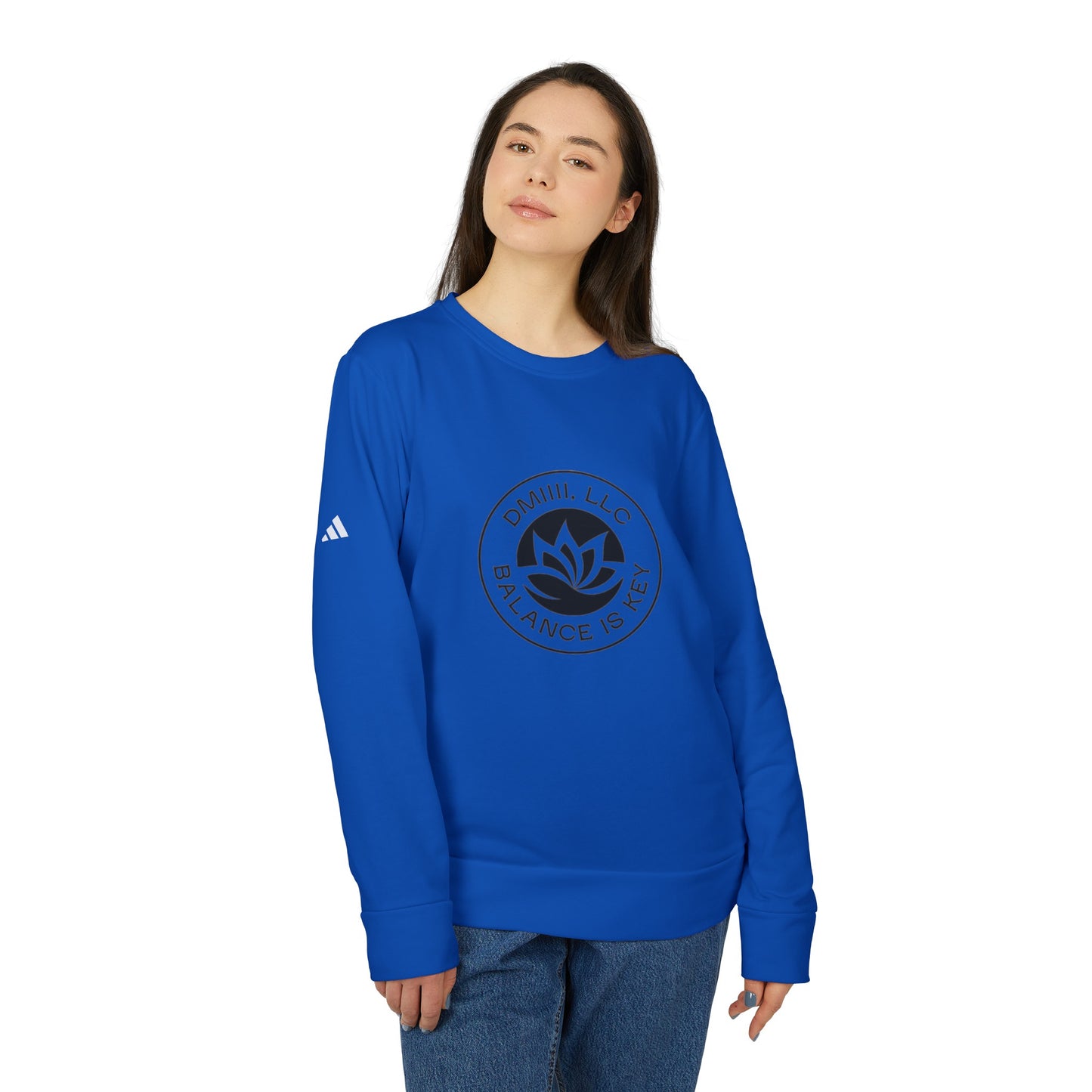 DM1111 Balance Is Key adidas® Unisex Fleece Crewneck Sweatshirt