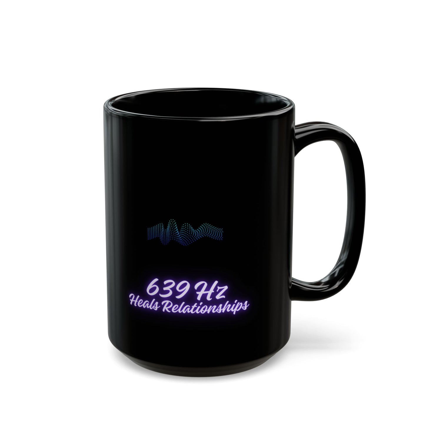 639 Hz Frequency DM1111 Black Mug (11oz, 15oz)