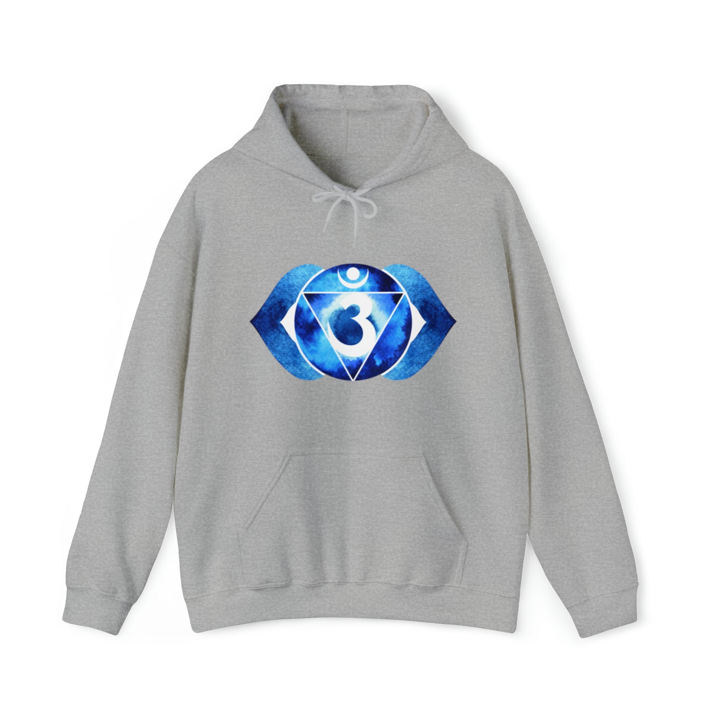 DM1111 Blue Third Eye Chakra Themed Unisex Heavy Blend™ Hooded Sweatshirt