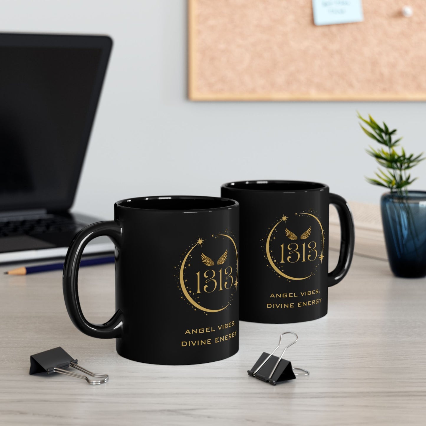 Angel 1313 Affirmation DM1111 Black Mug (11oz, 15oz)