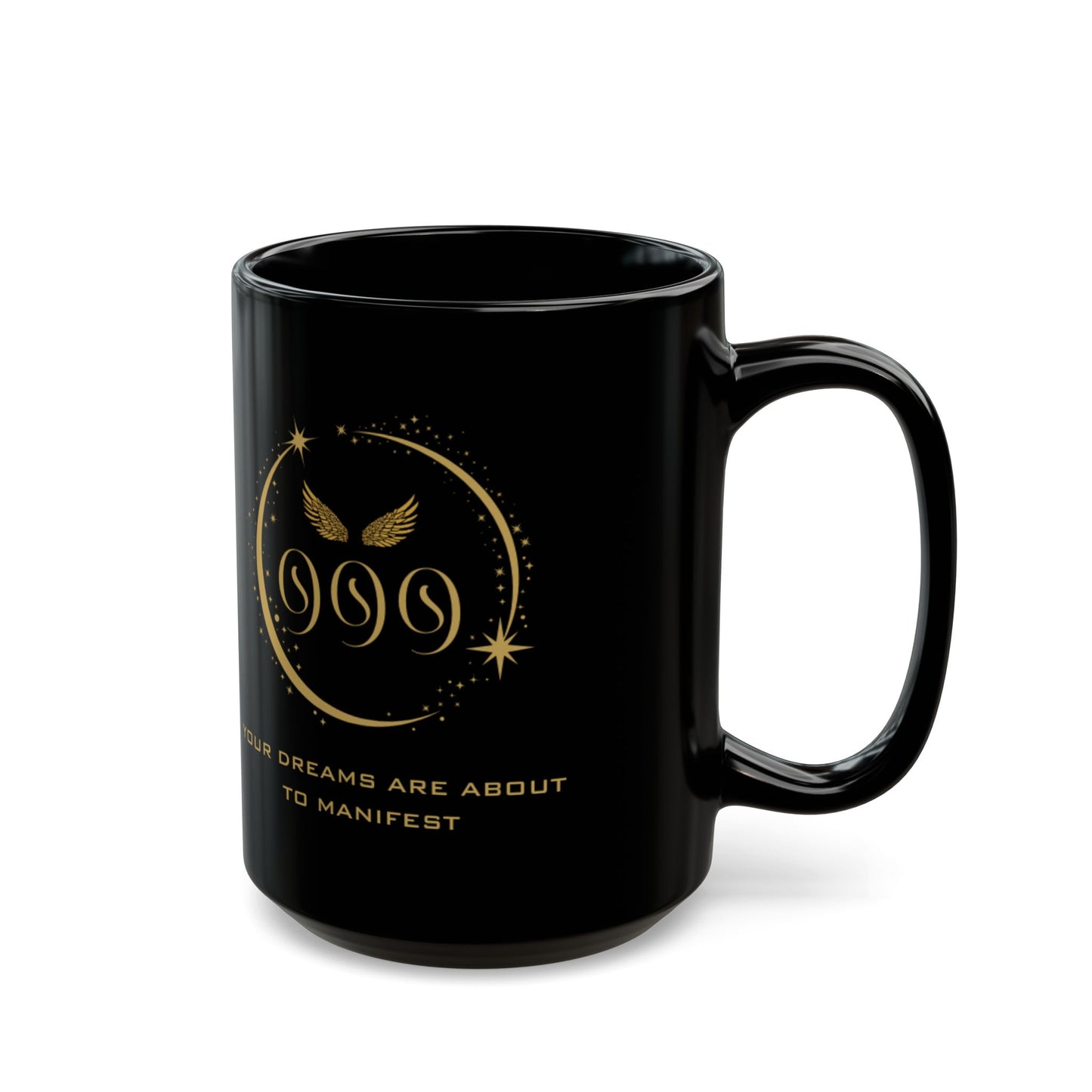 Angel 999 Affirmation DM1111 Black Mug (11oz, 15oz)