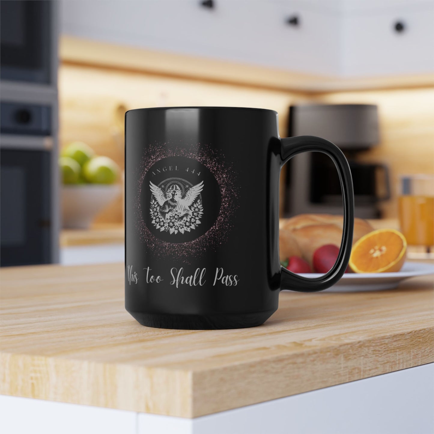 Angel 444 DM1111 Black Mug (11oz, 15oz)