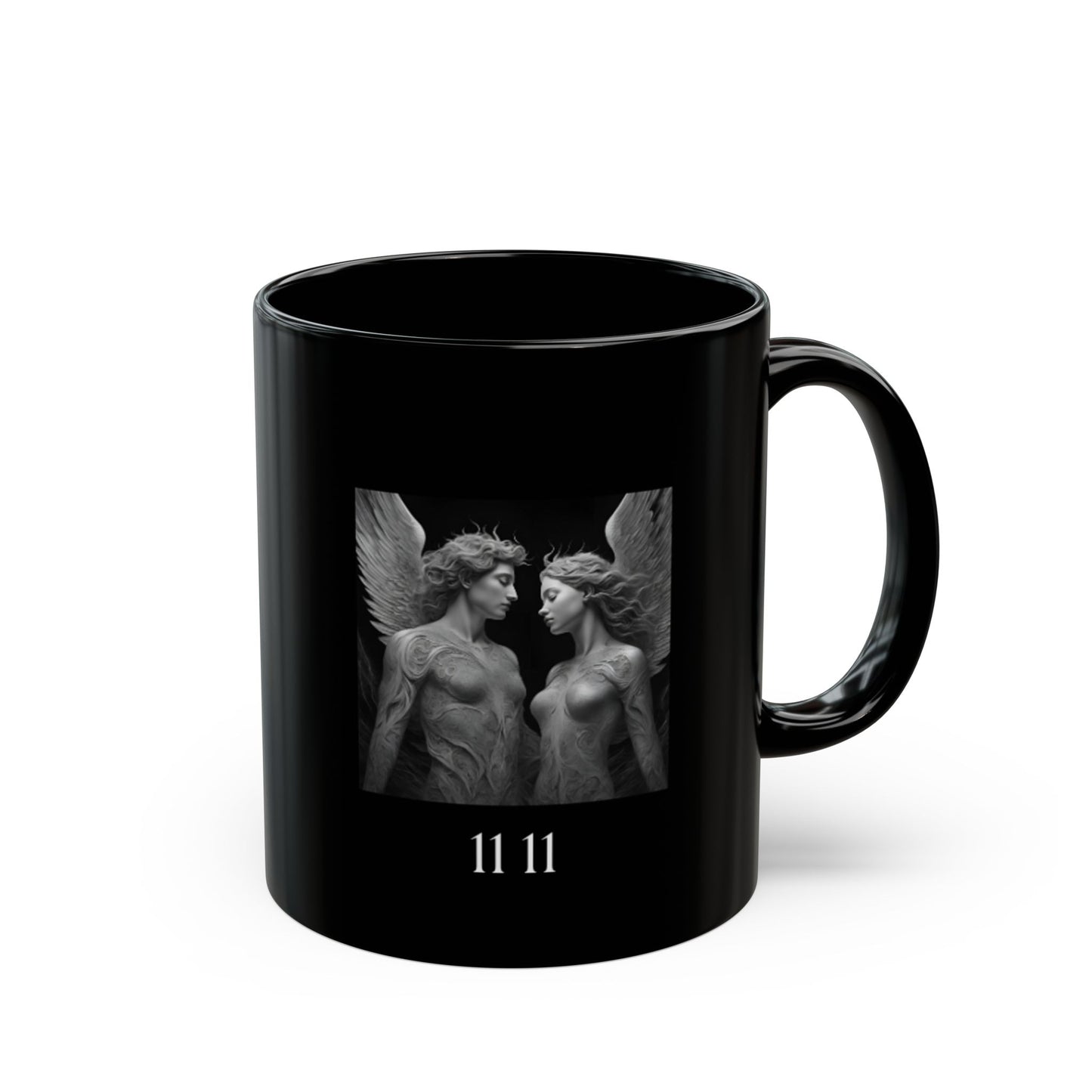 Angel 1111 Infinite Love DM1111 Black Mug (11oz, 15oz)